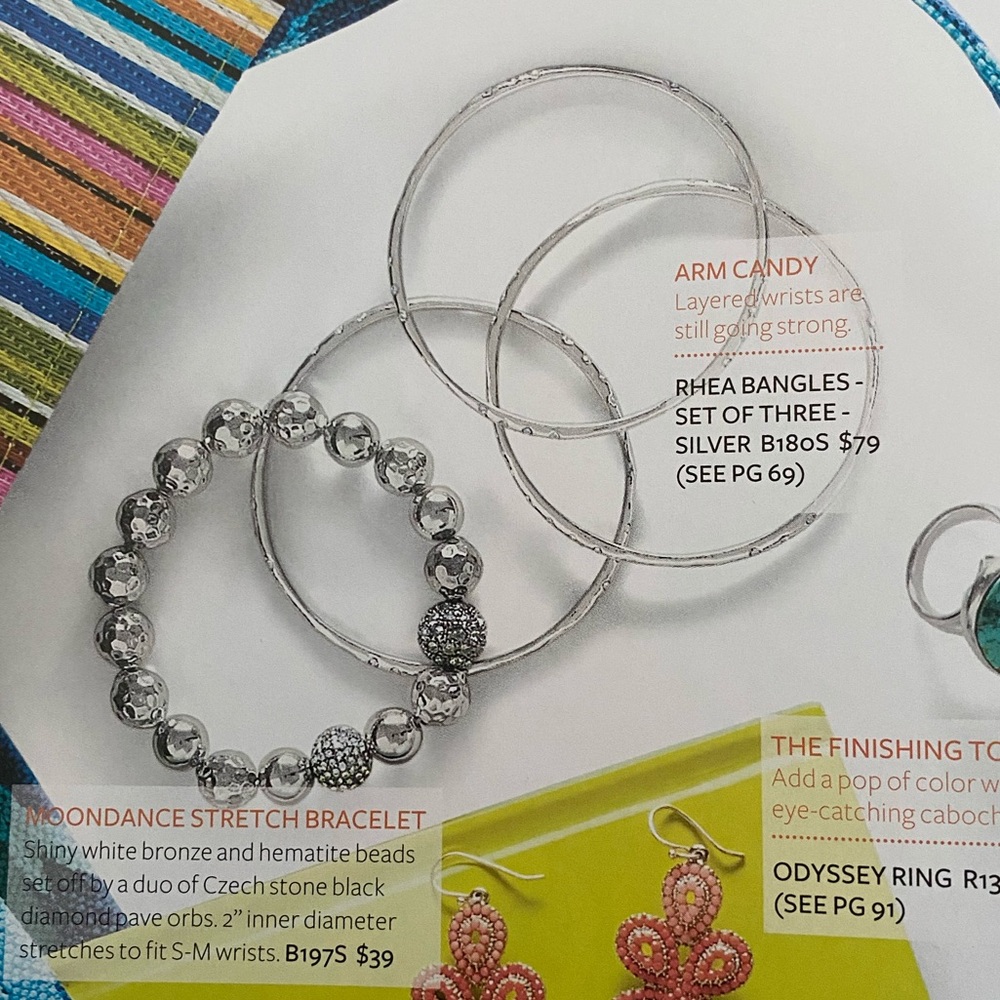 Stella & Dot Silver Rhea Bangles - Picture 6 of 9